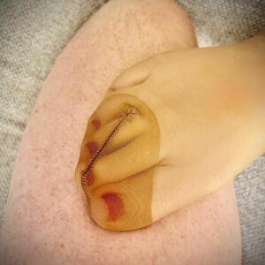 Nylon-footjob-aline MYM